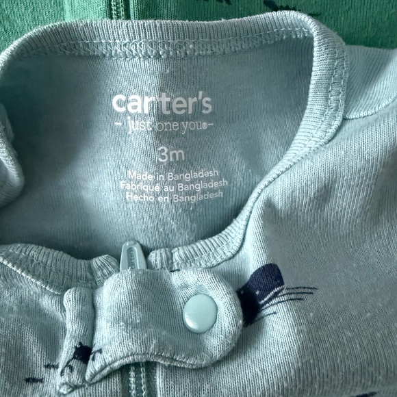 Carter's Dinosaur Print Footies - Picture 3 of 8